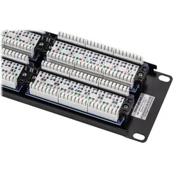Trendnet TC-P48C5E Patch Panel 48-port Cat5/5e Unshielded, Server Zubehör, Schwarz