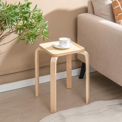 Lirago Stackable Stools Set of 4 with Square Top and Rounded Corners