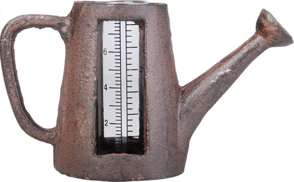Regenmeter van gietijzer in gieter model