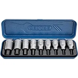 Gedore, Steckschlüssel + Stecknuss, IN 19 PA Schraubendreher-Satz 1/2" 9-teilig Innen-6-kt ZOLL (1/2", 1/4", 3/16", 3/8", 5/16", 5/8", 7/32", 9/16", 9/32")