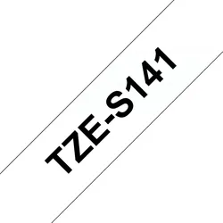 BROTHER TZe-S141 Beschriftungsband, 18mm, schwarz/transparen