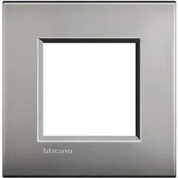 Legrand LNE4802NK Abdeckrahmen Light Air Europe: 1-fach, 2 Module, Farbe: Nickel