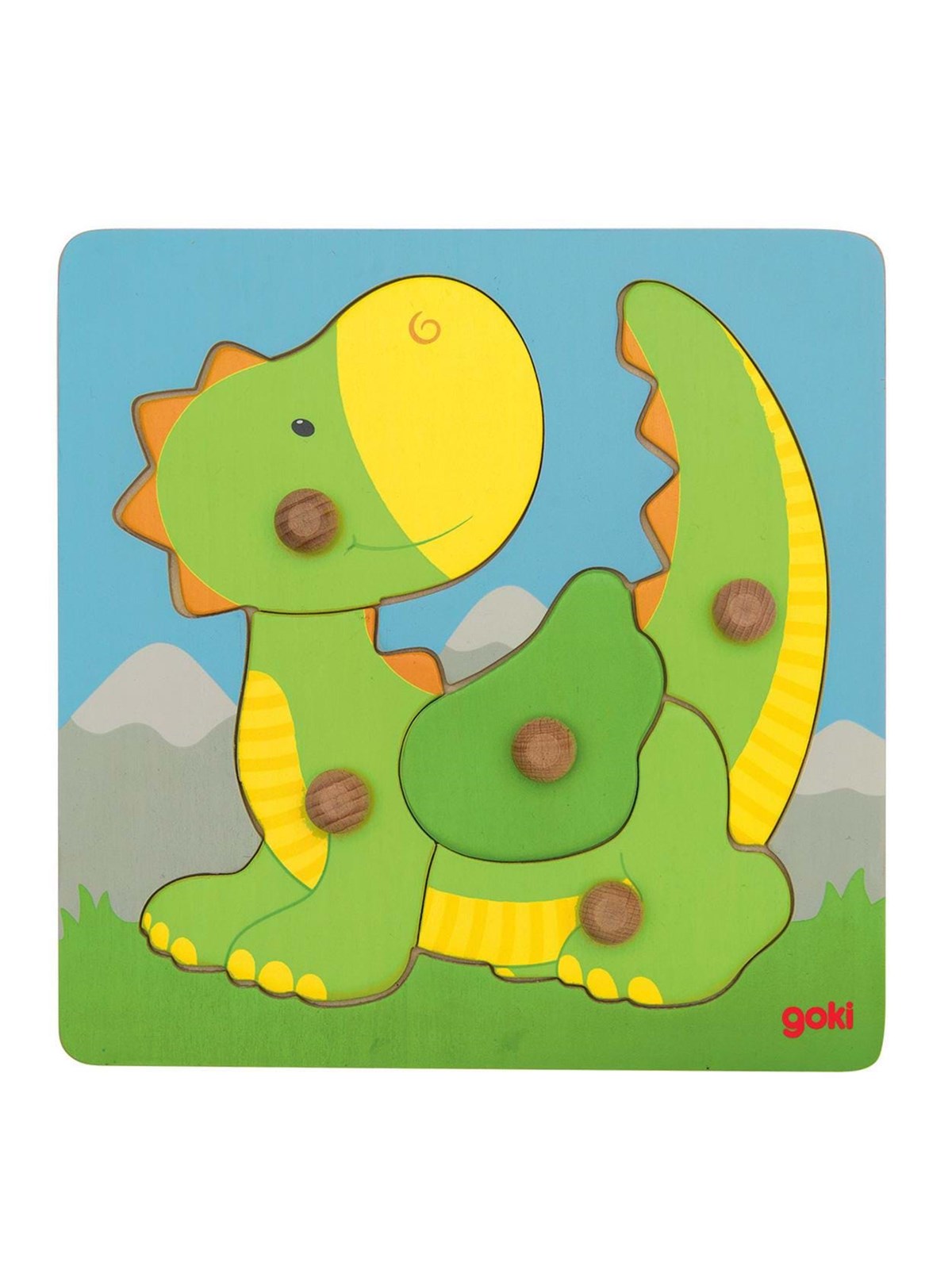 Goki Wooden Bubble Puzzle Dragon 5 Holz