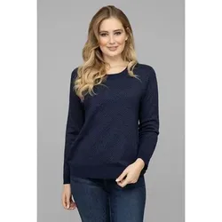 CASHMASOFT Pullover, 1/1-Arm Cashmeregriff Rundhalsausschnitt Glanzgarnstruktur