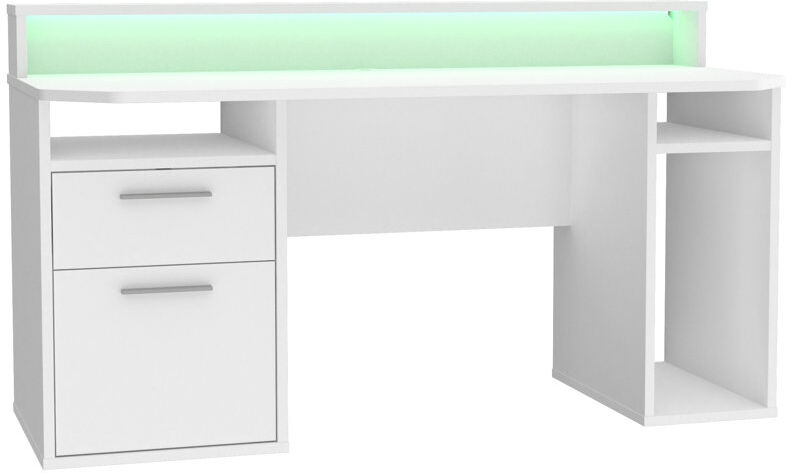 Wade Logan Bottorff Computer Desk White Matt 91cm H X 160cm W X 72cm D