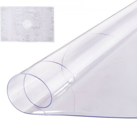 VEVOR Transparant Rond Tafelkleed van PVC, 106,7 cm, 2 mm dikte, Waterafstotende Tafelbeschermer