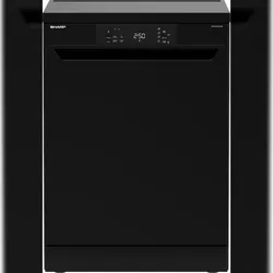 Sharp freistehender Geschirrspüler (60 cm), QW-NA1CF47DB-DE, 13 Maßgedecke, Schwarz