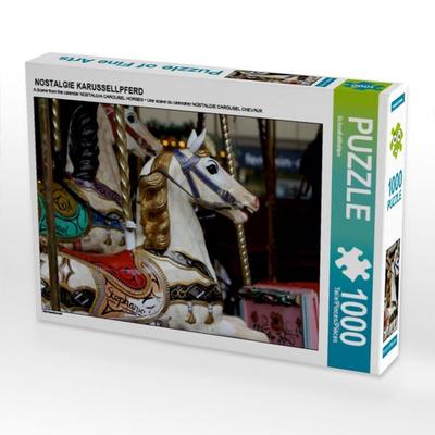 CALVENDO Puzzle NOSTALGIE KARUSSELLPFERD | 1000 Teile Lege-Größe 64x48cm Foto-Puzzle für glückliche Stunden