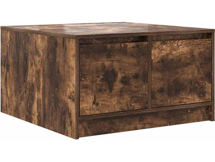 vidaXL Table basse avec tiroirs chêne fumé 70\,5x70x40 cm