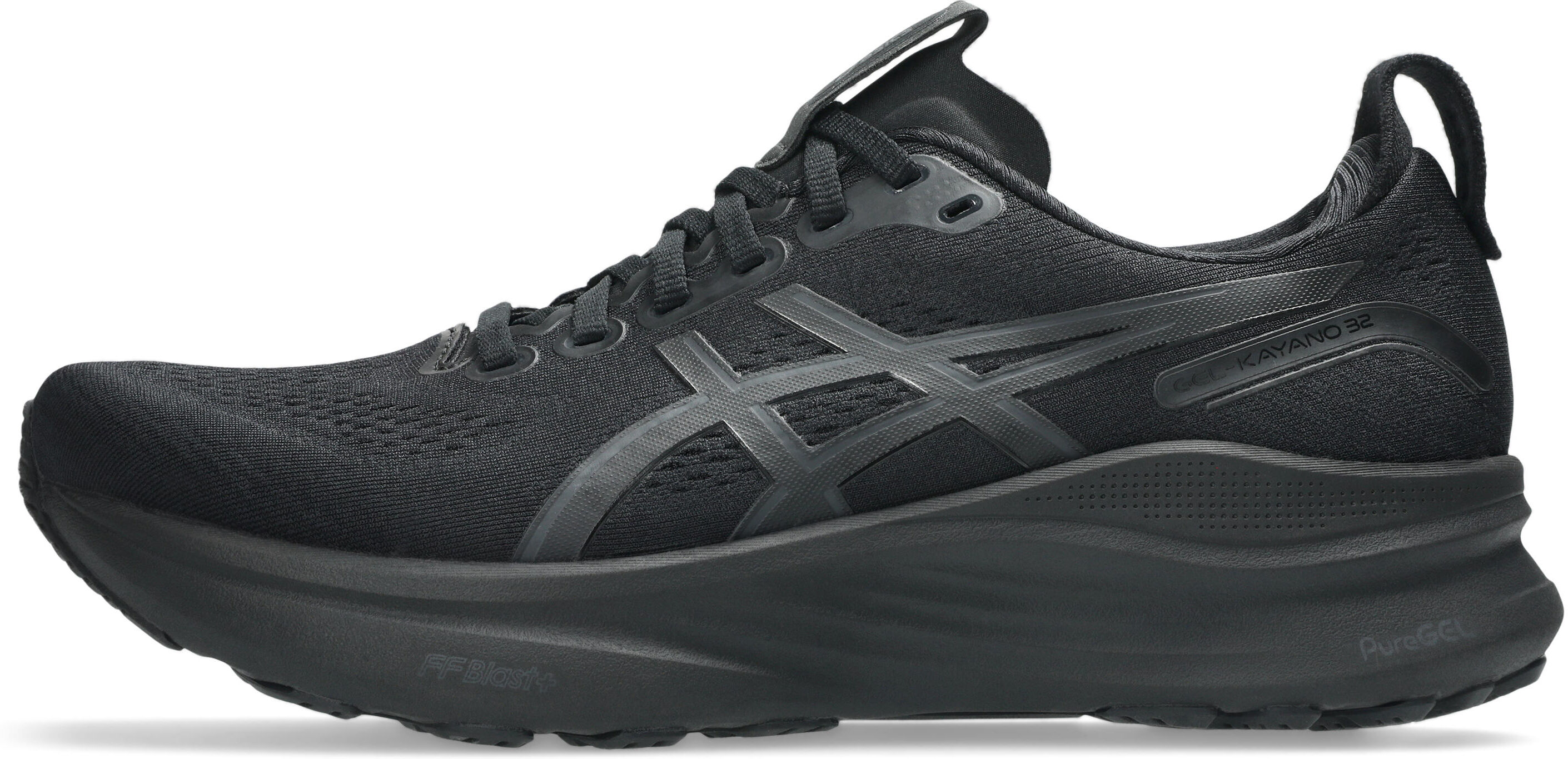 Laufschuh ASICS "GEL-KAYANO 32", Herren, Gr. 44, schwarz (schwarz, graphite grau), Textil, Schuhe Laufschuh, für mehr Stabilität schwarz, graphite grau 44