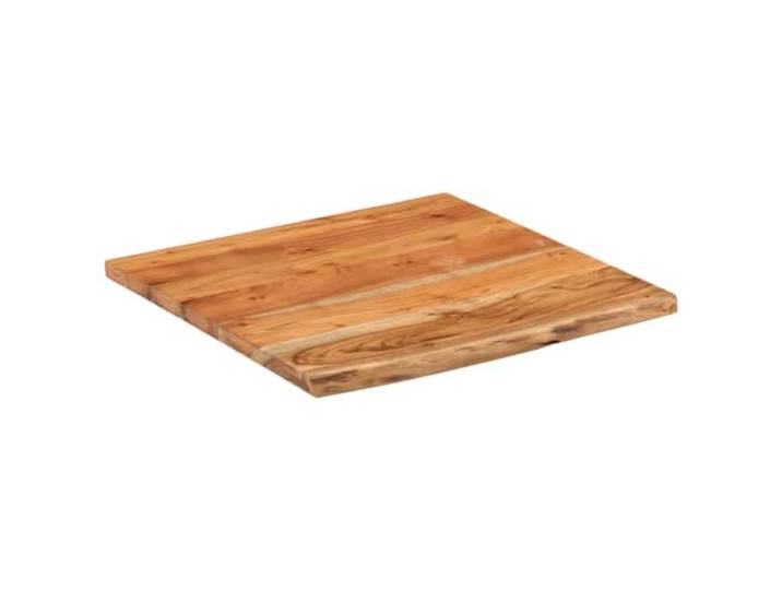KTHLBRH Tischplatte 80 x 80 x 3,8 cm, quadratisch, Massivholz, Akazie Rustikale Kanten, leicht zu reinigen, Kapazität 75 kg, für Büro oder Mittagessen