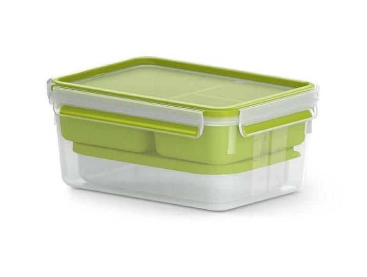 Lunchbox EMSA Clip & Go XL Grün , grün, B:22,5cm H:9,9cm L:16,6cm, Kunststoff, Lebensmittelaufbewahrungsbehälter, Lunchbox
