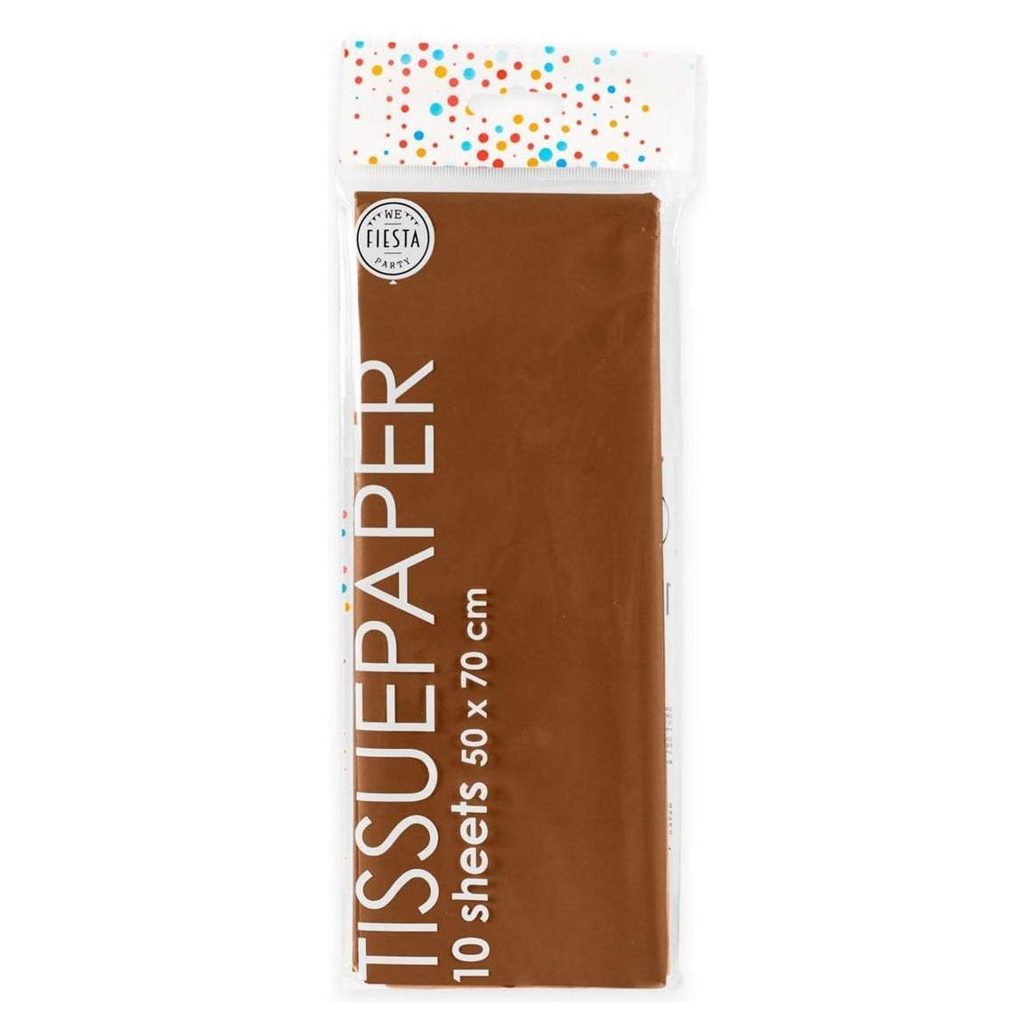 Globos Europe Seidenpapier 10 Blatt Braun, 50x70cm (10 Stk.) (5712735030836)