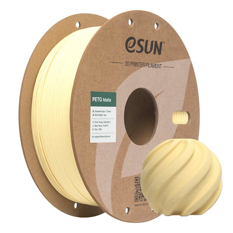 eSUN Mat PETG 3D-print filament 1,75 mm - Amandelgeel - 1 kg
