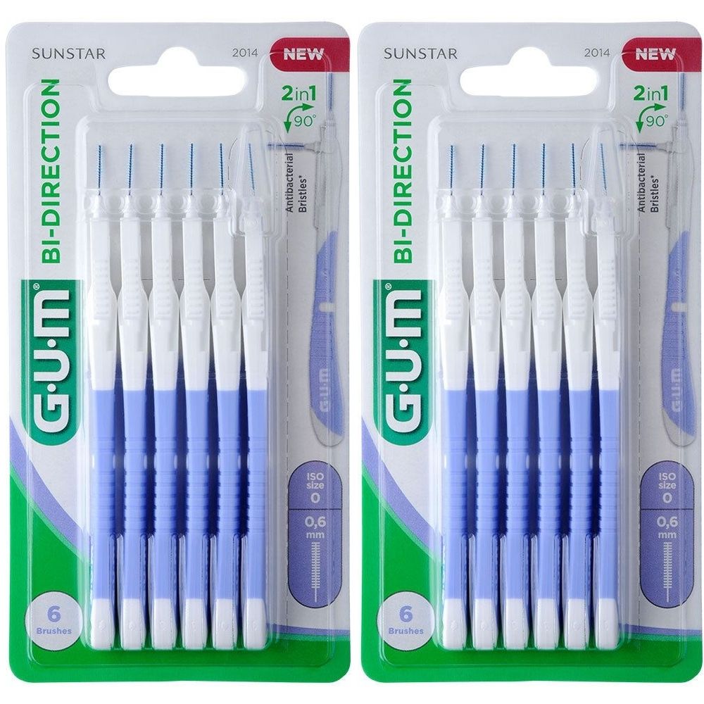 GUM BI Direction Hellbl0.6 x2 2x6 St Zahnbürste