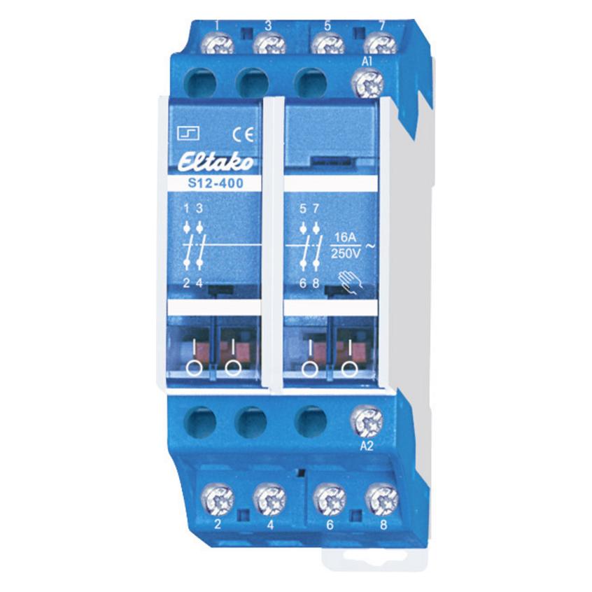 Eltako 4-poliger elektromechanischer 16A-Stromstossschalter 230V. 4 Schliesser 16A/250V AC (21400030)