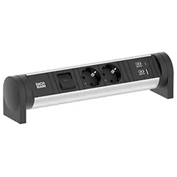 Bachmann, Steckdosenleiste, 708.001 CYCLE Desk 2xCEE7/3 1xSchalter (2x, CEE 7/3)