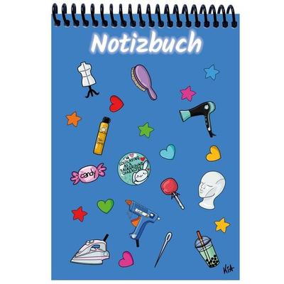 A 4 Notizblock Manga Items, blau, kariert