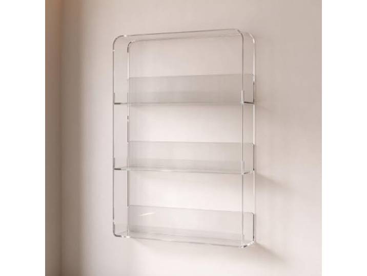 Wandregal Acryl 3-stufig, schwebendes Wandboard für Bad, Küche & Deko Hochwertiges Acryl, Stanzfreie Montage, Platzsparend, Modernes Design(Clear,60*40cm/23.62*15.75 in)
