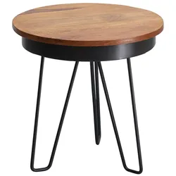 Beistelltisch Holz/Schwarz