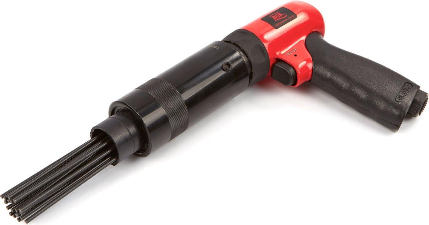 AOK professionele pneumatische naaldbikhamer met 19 naalden, rood, lengte: 340 mm