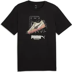PUMA Herren Freizeit / Mode Sommer GJ T-Shirts / Tanks T-Shirts/Tanks ku.Arm He/Uni GRAPHICS Sneaker Tee, Größe XXL in Schwarz Schwarz
