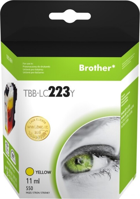 Inktpatroon compatibel met Brother LC223, geel