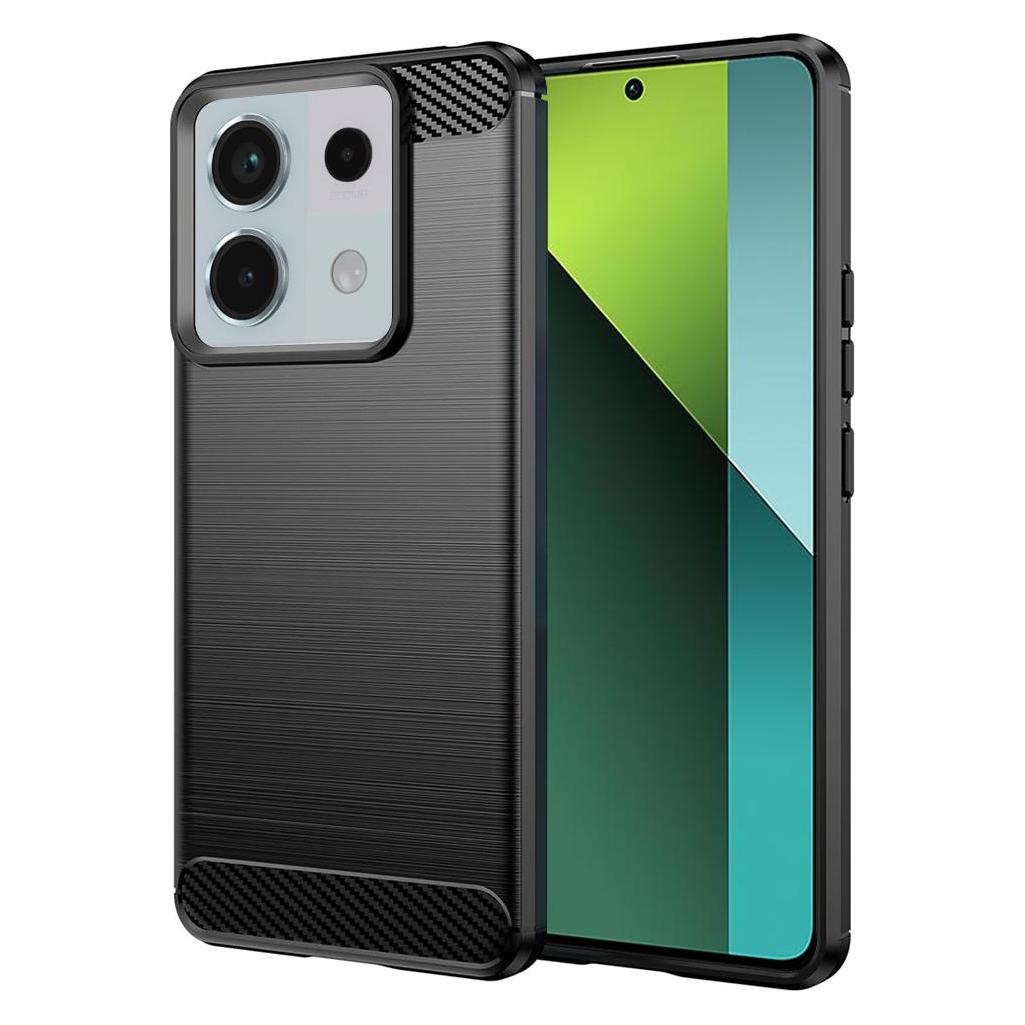 Techsuit - Carbon Silicone - Xiaomi Redmi Note 13 Pro 5G / Poco X6 - Black (Xiaomi Poco X6, Xiaomi Redmi Note 13 Pro 5G) (56344291)