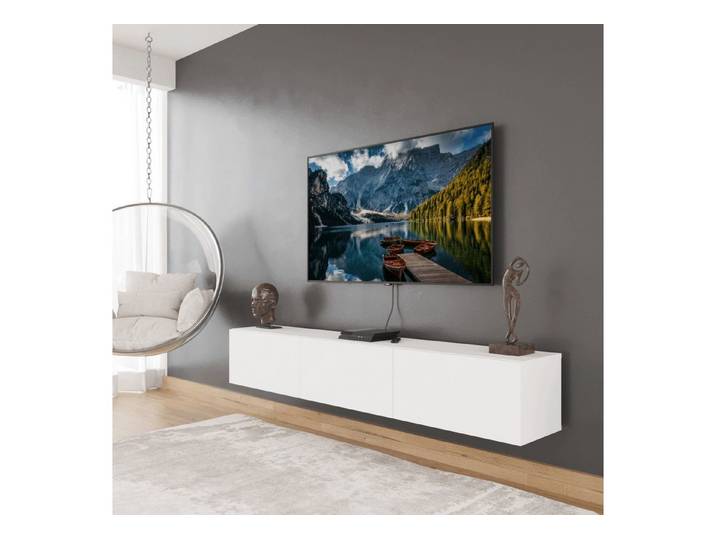 BDR Smart Home Art Lowboard Colima TV Fernsehtisch 180 cm 3 Türen Modernes Design Wandhängend