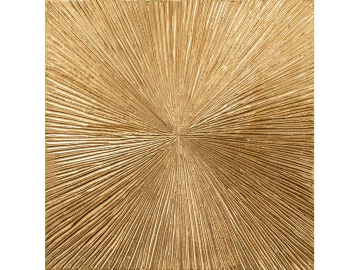 Leinwandbild, Goldfarben, Holz, quadratisch, 100x100x3.5 cm, handgemalt, Bilder & Rahmen, Bilder, Wandbilder
