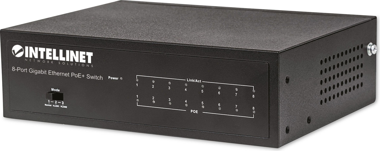 Intellinet 8-Port Gigabit Ethernet PoE+ Switch, 60 W, Desktop