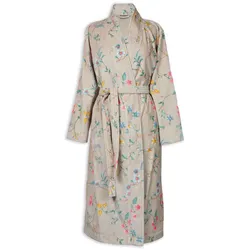 Beddinghouse Bademantel Les Fleurs S Baumwolle Braun Khaki (Small)