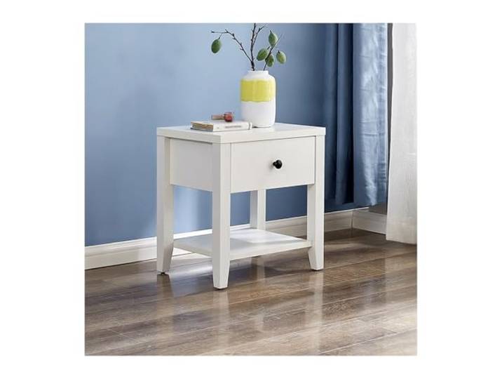 xiuling4568 Beistelltisch aus Massivholz, Nachttisch for Schlafzimmer, weißer Nachttischs