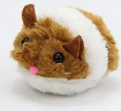 Uplift Essentials Shake and Go Plush Motion Mouse Toy brown