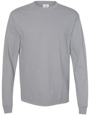 Comfort Colors C6014 Men's Adult Long Sleeve Top in Granite size 3XL   Cotton 6014, CC6014