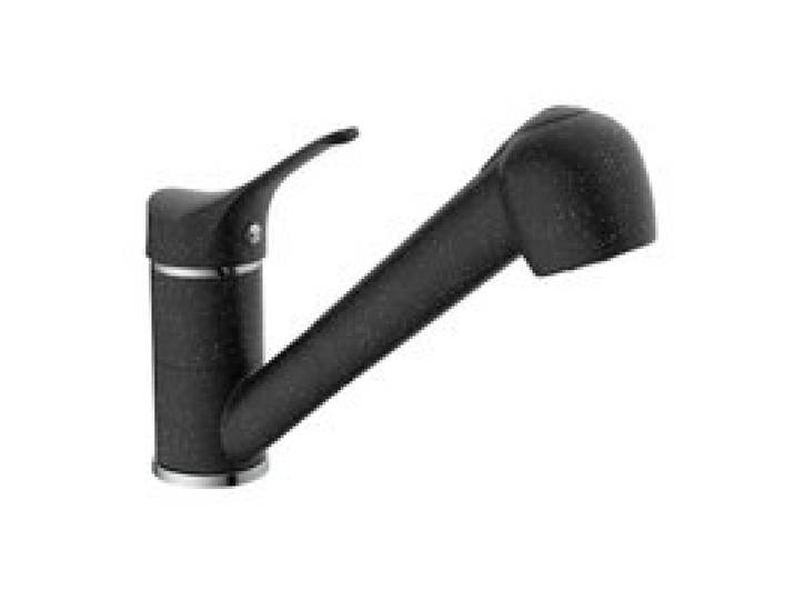 EISL Mitigeur d'évier GRANIT extractible noir mat (noir chrome)