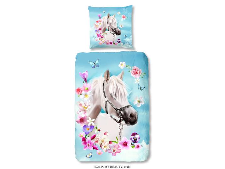 Good Morning Kinderdekbedovertrek paard - Multi - (135x200 cm) - Katoen