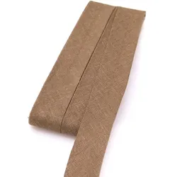 buttinette Baumwoll-Schrägband, hellbraun, Breite: 2 cm, Länge: 5 m