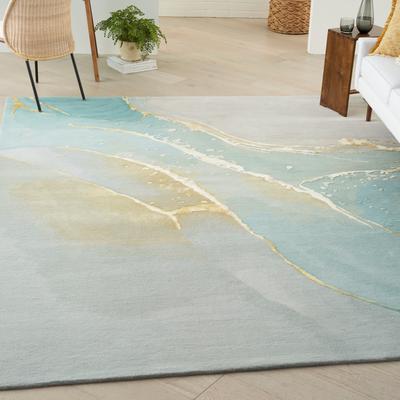 Nourison Prismatic Modern Abstract Shimmer Spa Glam Area Rug