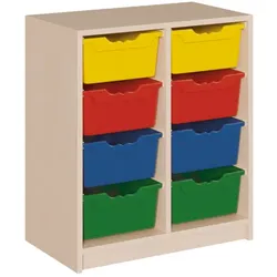 Regal mit ErgoTray-Boxen in Korpusbauweise