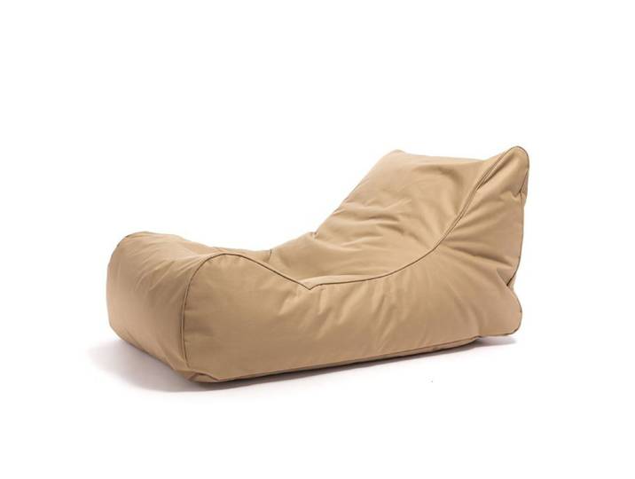 Master Polyester Canapé Pouf Outdoor Pouf Fauteuil Relax Salon 115x65x60cm Beige - Ecopuf