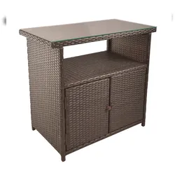 DELUKE Sideboard ELISA Kunststoff Coffee 84x50x90cm Schrank Flur Schlafzimmer Kommode
