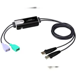 ATEN CS62KM 2-Port grenzenloser KM Switch USB schwarz