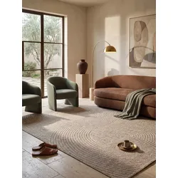 Flachgewebe-Teppich Pflegeleicht Beige 140x200 cm - BORNO   Kadima