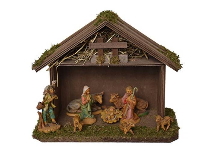 Alfred 1202 Kolbe Krippen Weihnachtskrippe, Braun, 25x18x20cm