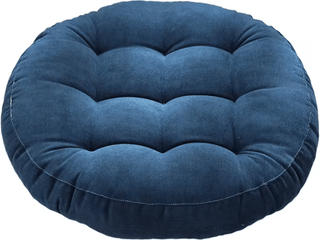 Uplift Curations ZenNest Round Floor Cushion Large Meditation & Seating Pillow For Yoga, Living Room, Kids & Adult Comfort corduroy Blue round 16.54 Inches