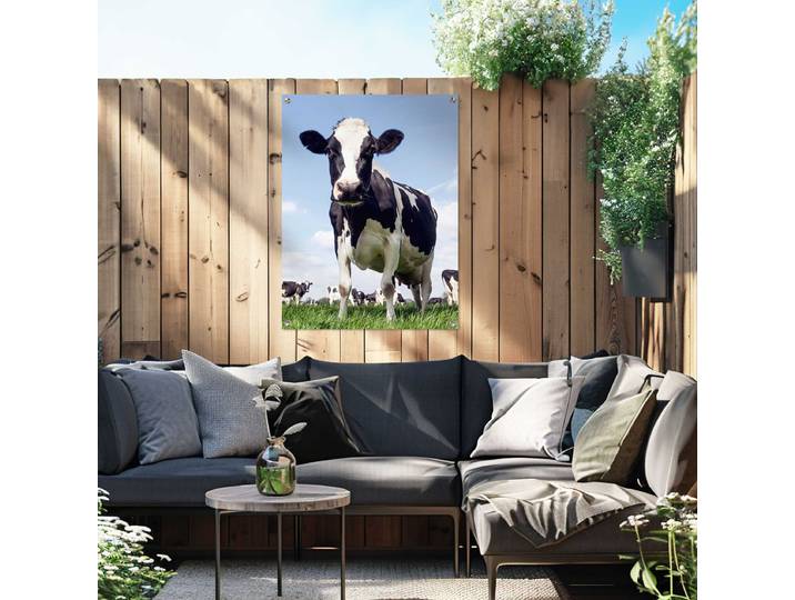 Outdoor-Poster Dutch Cow Polyester Grün 60 x 80 x 0cm
