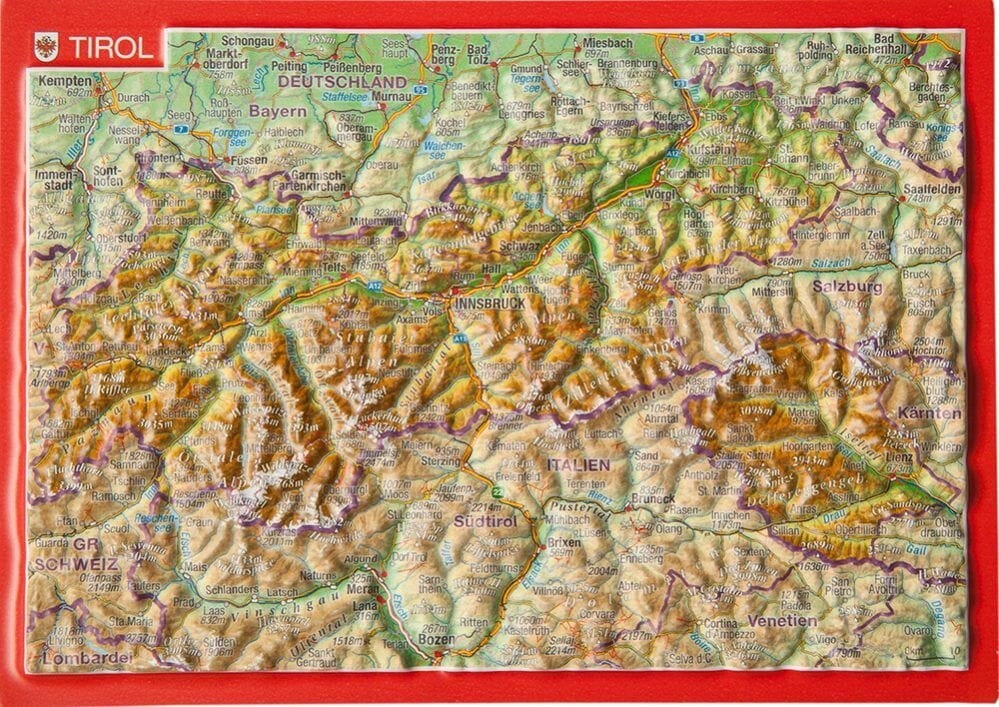 Carte postale en relief - Tyrol   Georelief