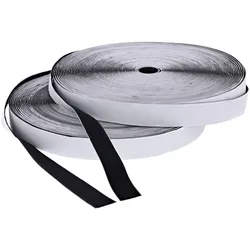 InLine, Klettband, , Klettverschluss Band, 25 Meter, 25mm, schwarz (25 mm)