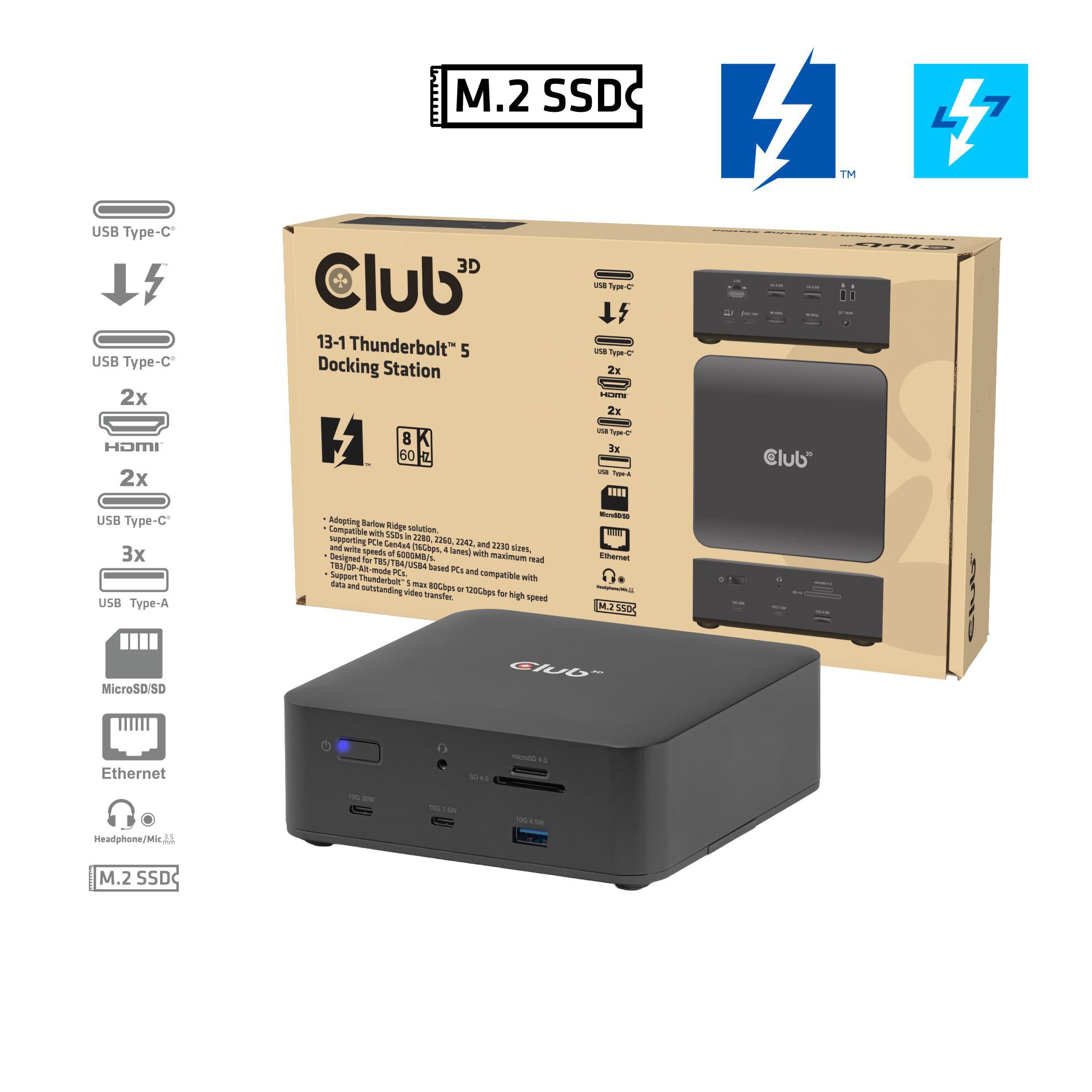 Club 3D CSV-2562 13-1 Thunderbolt 5 Docking Station
